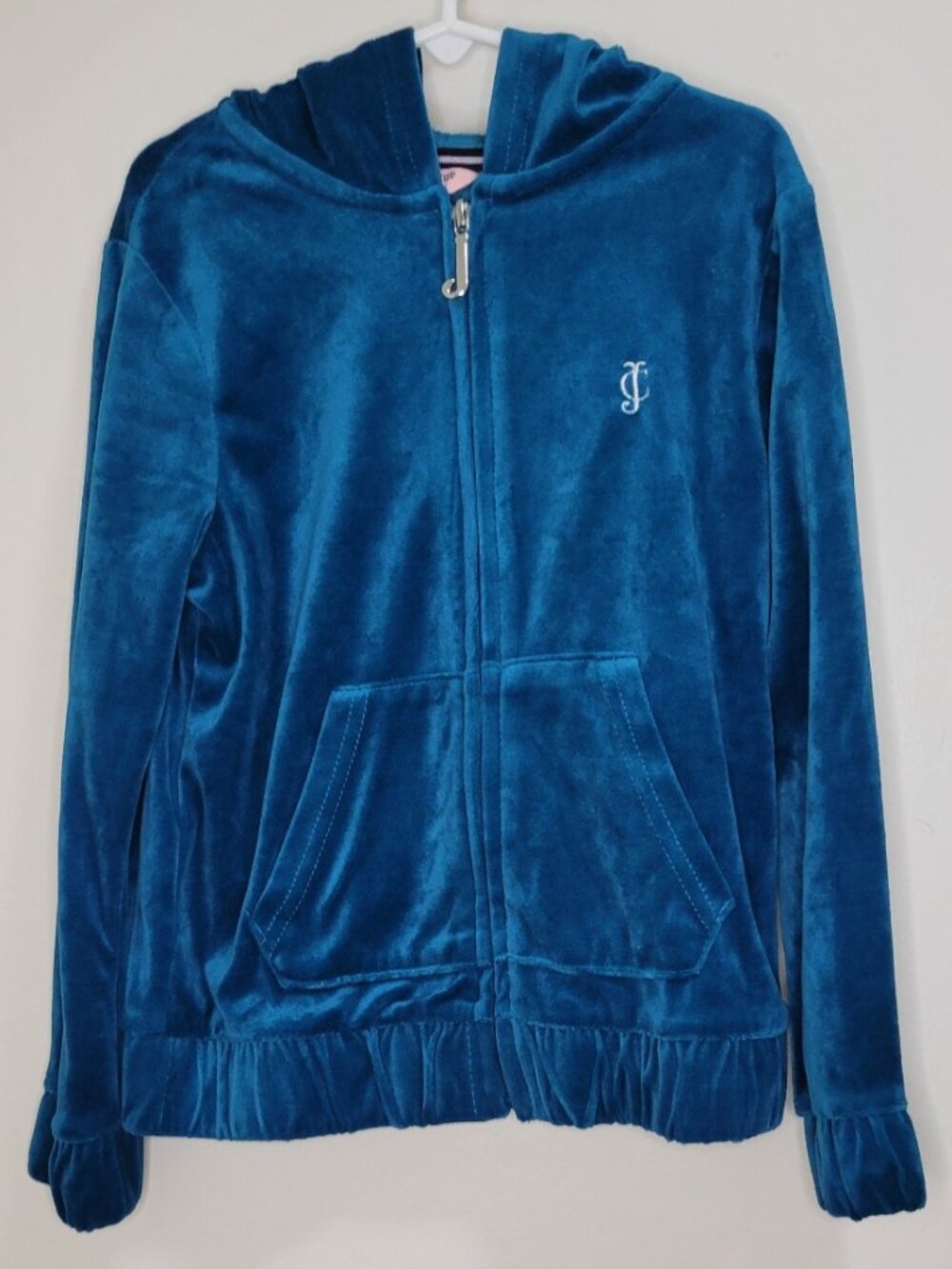 Juicy Couture Girls zip-up velvet hoodie